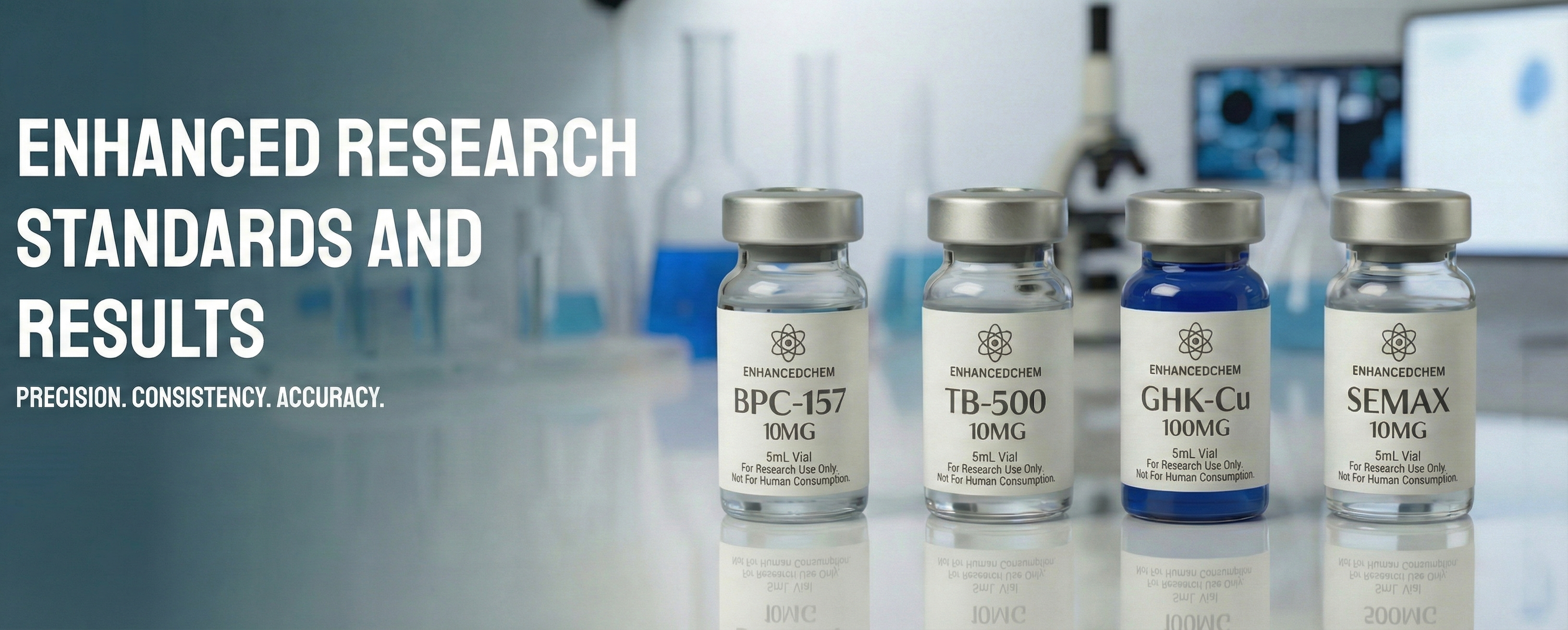 Premium research peptides - BPC-157, TB-500, GHK-Cu, and NAD+ vials